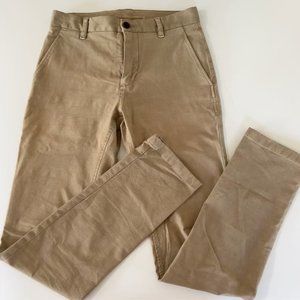 Buck Mason Mens Khaki Beige Chino Broken Twill Trouser Size 28 - New